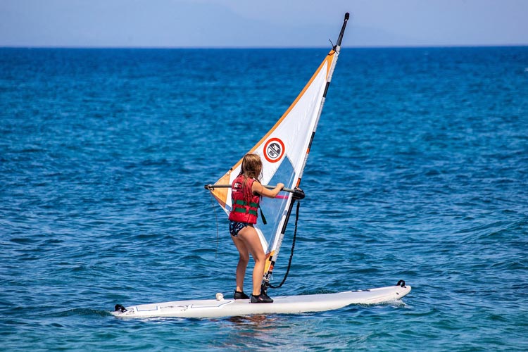 Windsurfing lesson in Kos Greece beginner session