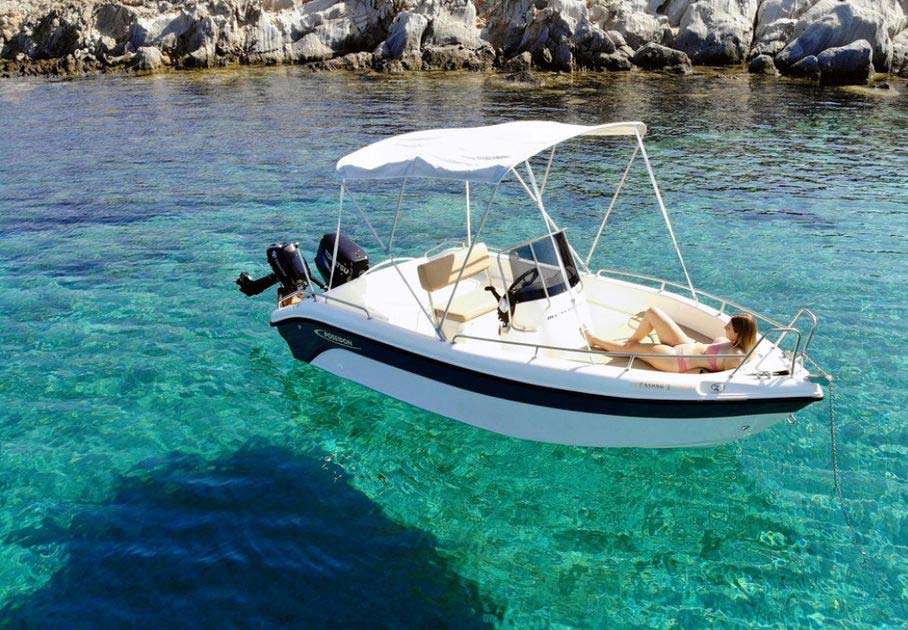 Rent a boat in Kos island with no license
