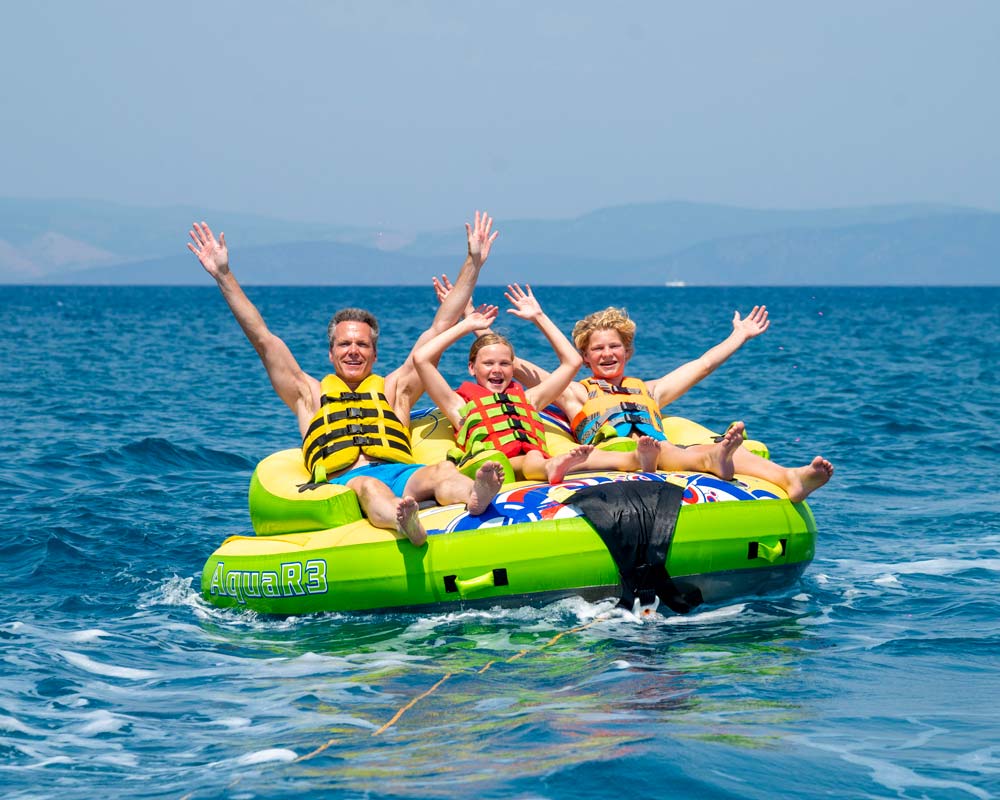 Crazy sofa & banana boat tours at Kos island