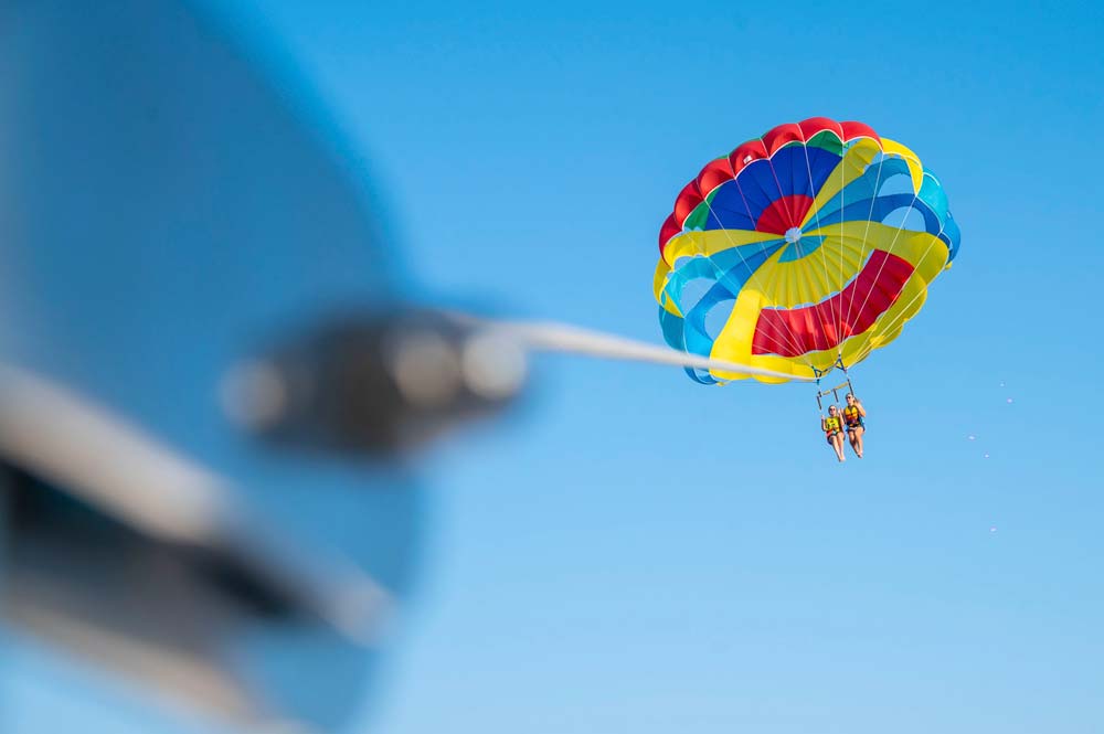 Parasailing over Kos city