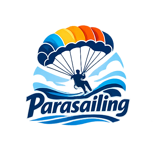 Parasailing in Kos Greece with colorful parachute over the Aegean Sea
